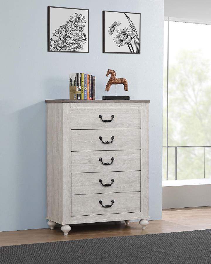 Stillwood - 5-Drawer Chest - White