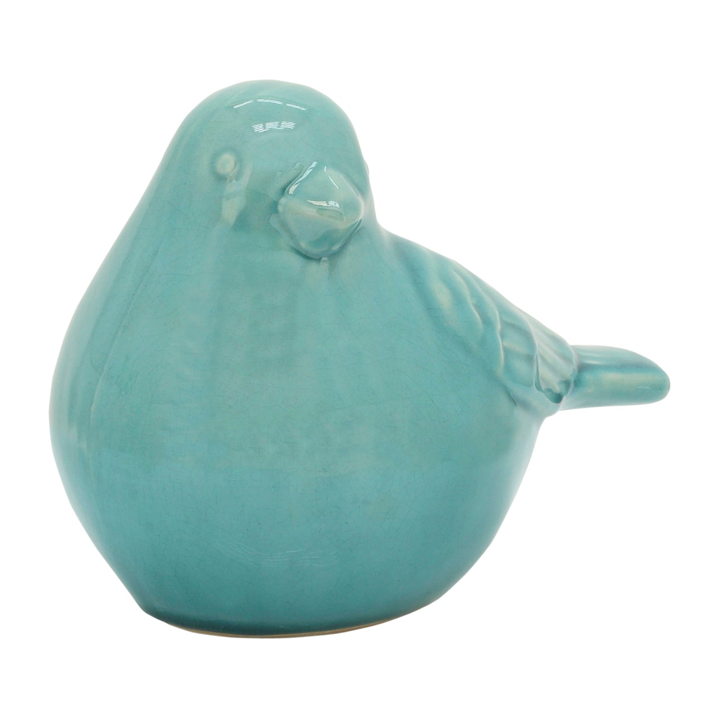 Ceramic Bird Figurine 8" - Sea Green