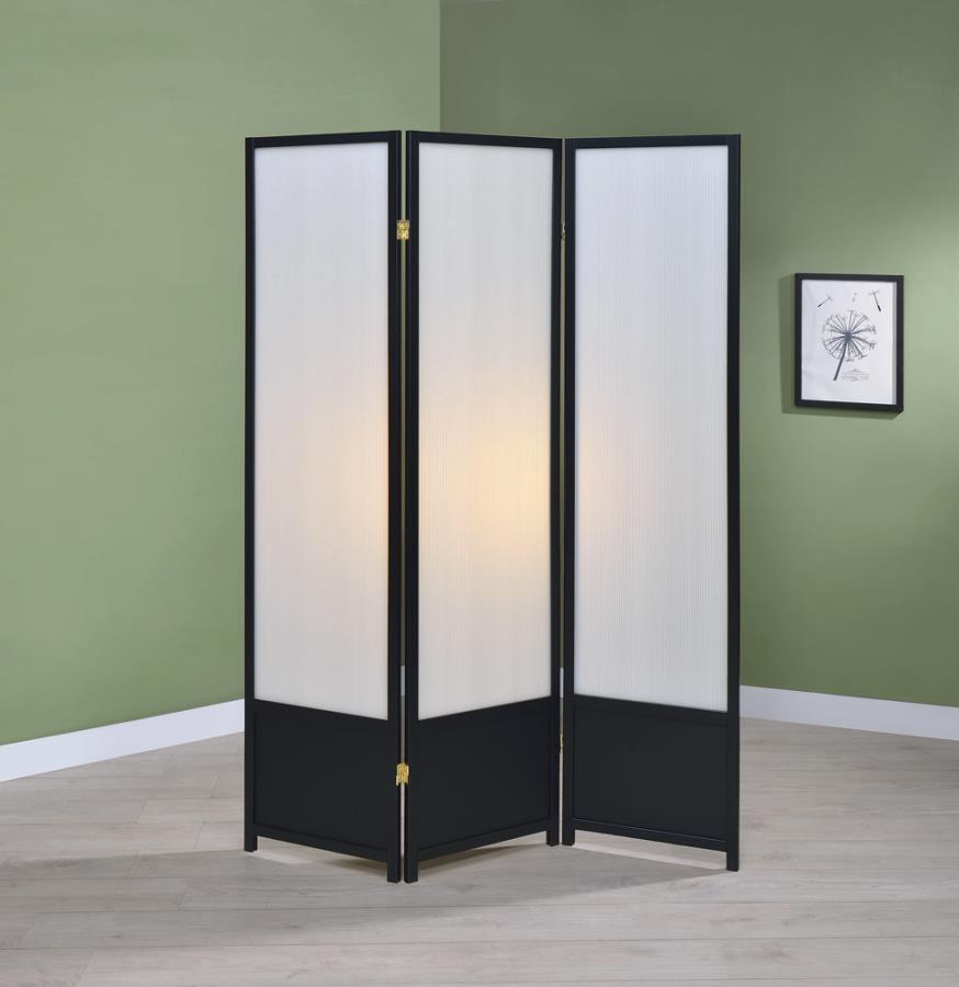 Calix - 3-Panel Folding Screen - White