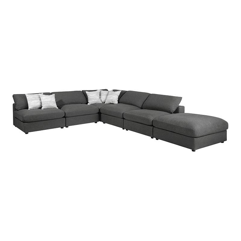 Serene - 6 Piece Sectional Set - Black