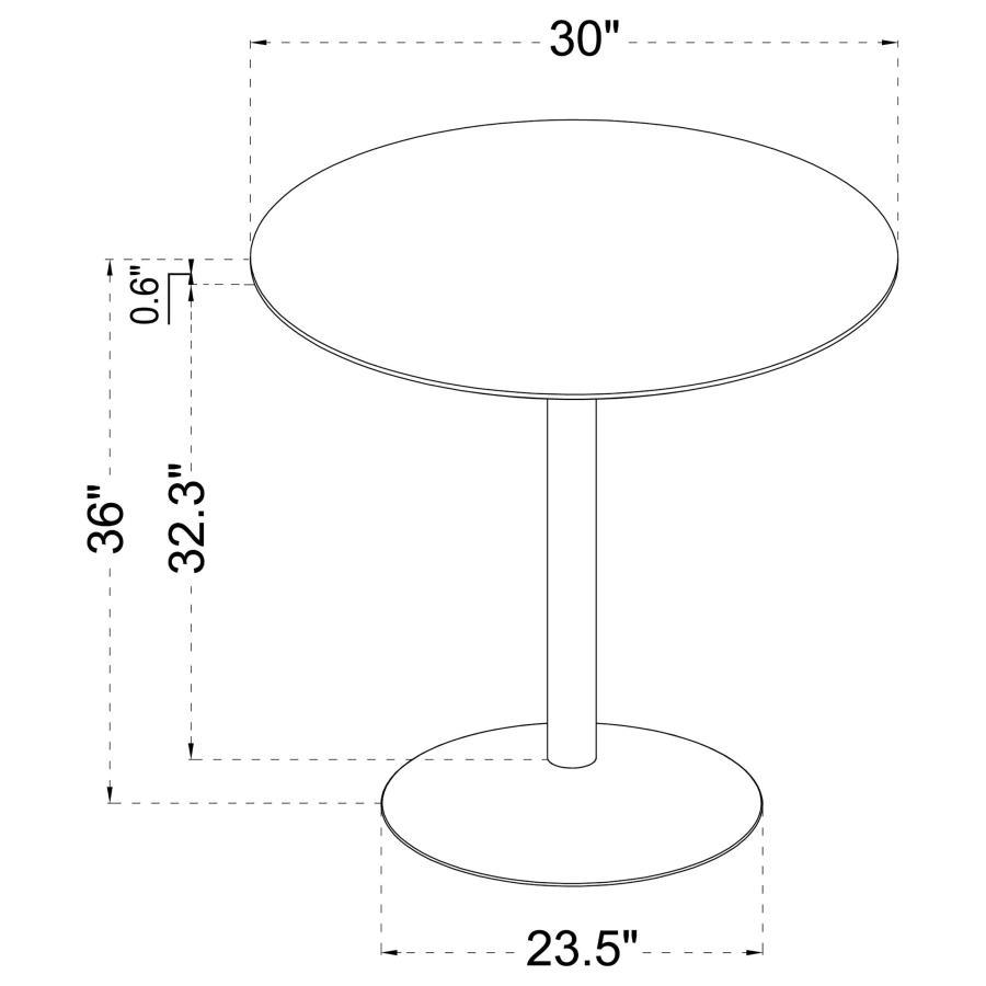 Arkell - Round Counter Table - White