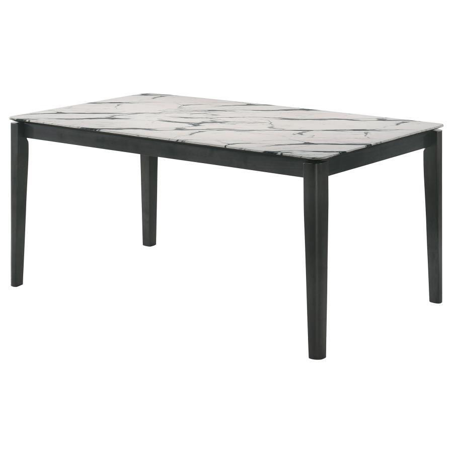 Stevie - Dining Table - Gray And White