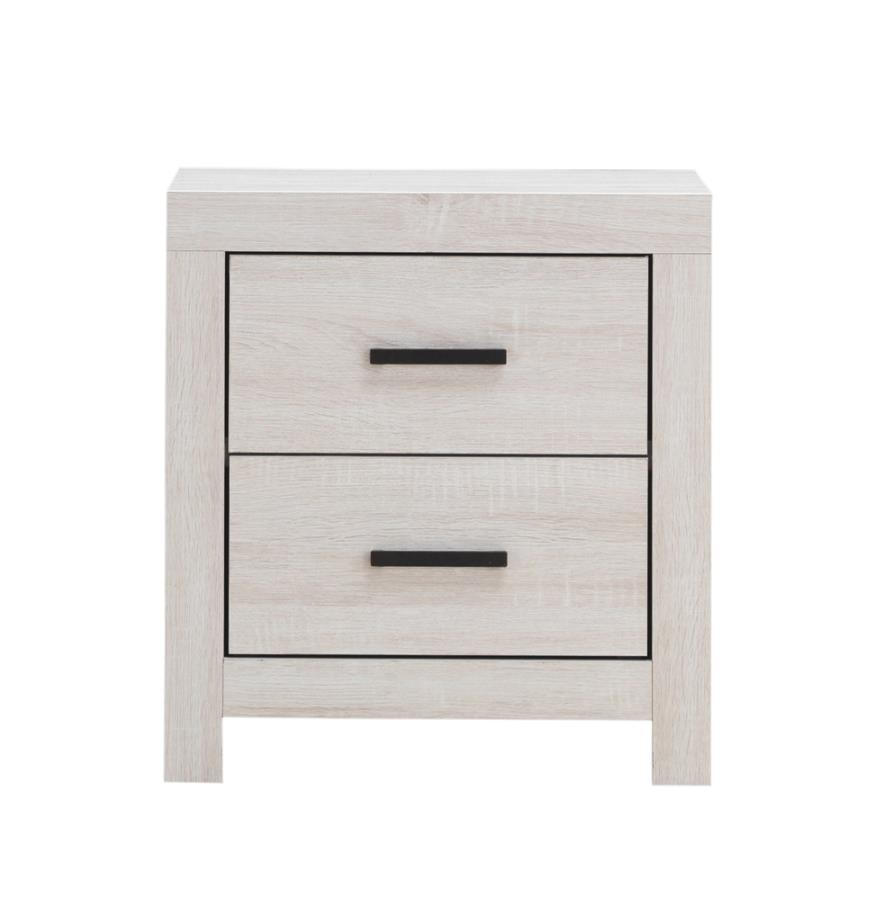 Brantford - 2-Drawer Nightstand Coastal - White