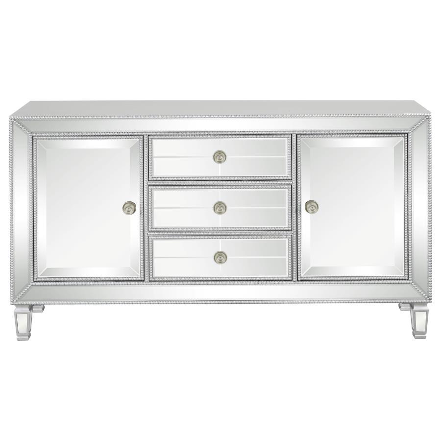 Leticia - 3-Drawer Accent Cabinet - Pearl Silver