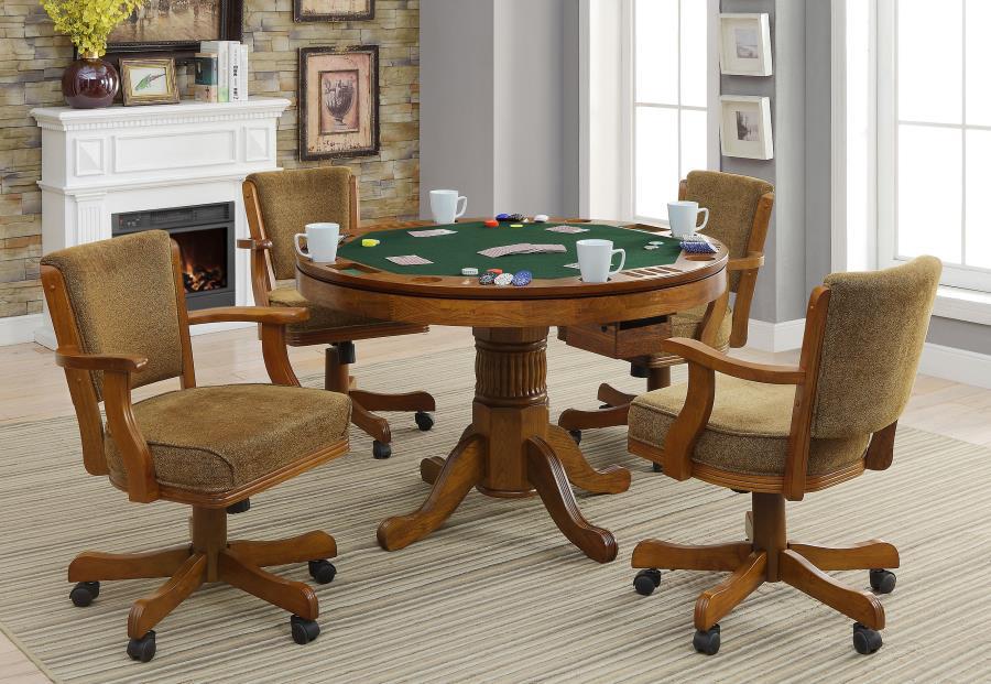 Mitchell - Three-in-one Game Table Four Arm Chairs