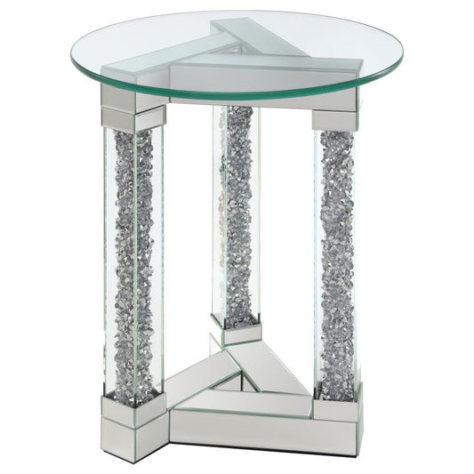 Octave - End Table - Pearl Silver