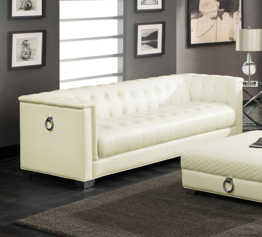 Chaviano - Sofa - Pearl and White